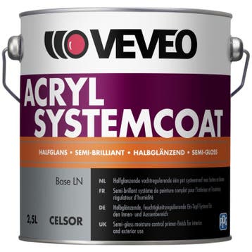 Veveo Acryl Systemcoat Halfglans - RAL 7016 - 2,5 liter, Overige kleuren, Nieuw, Ophalen of Verzenden, Lak