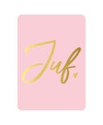 Wenskaart  JUF goudfolie (A6 wenskaarten, Kaarten), Ophalen of Verzenden, Nieuw