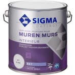 Sigma Muurverf Mat - WIT - 10 liter (Muurverf latex), Wit, Nieuw, Ophalen of Verzenden, Verf