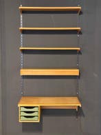 Vintage boekenrek | Bureau | Met verlichting | Kai, Ophalen of Verzenden, Nieuw