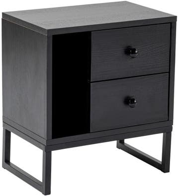 Asir 241NRD1411 Nachtkastje Zwart NIEUW  van €69 voor €49, Ophalen of Verzenden, Nieuw, Minder dan 45 cm, Minder dan 55 cm