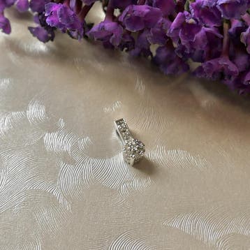 Witgouden ZINZI hanger met diamant; 0,09 ct., Ophalen of Verzenden, Gebruikt, Goud, Overige merken