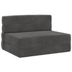 vidaXL Vouwbare Bankbed Donkergrijs 100 x 80 x 60 cm Stof, Huis en Inrichting, Banken | Bankstellen, Verzenden, Nieuw, Stof, Minder dan 150 cm