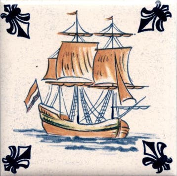 KLM Airline Business Class Delft Blue Tile Coaster - 75×75, Verzenden, Zo goed als nieuw