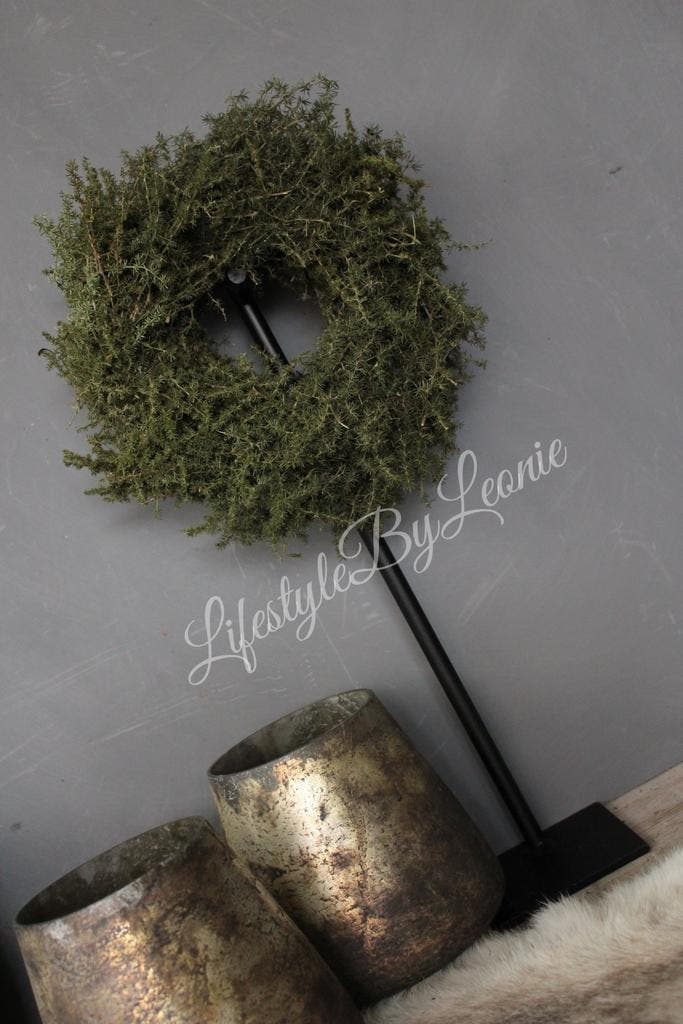 Groene Asparagus krans 30 cm, Huis en Inrichting, Woonaccessoires | Kransen, Nieuw, Ophalen of Verzenden