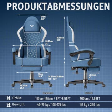 Ergonomische Bureaustoel - Office Chair - Gamestoel - Volwas, Huis en Inrichting, Verzenden, Zo goed als nieuw