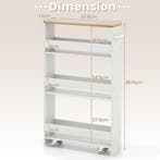 LIVSK Opbergkar - 4 Laags met Zwenkwielen - Compact en Ruimt, Verzenden, Nieuw