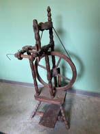 Naaimachine - Hout - Volkskunst- spinnenwiel, Antiek en Kunst