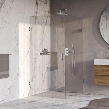 Brauer Void - Douchecabine met Draaideur - Helder Glas -, Ophalen of Verzenden, Nieuw, Rvs