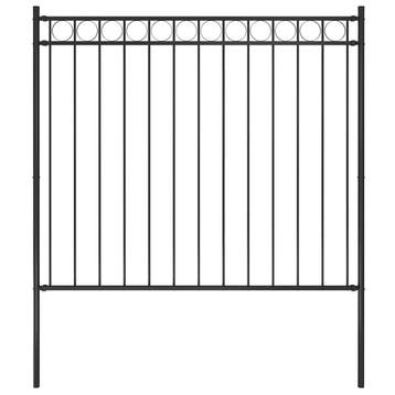 vidaXL Tuinhek ASSEN staal 1,7x1,5 m zwart, Verzenden, Nieuw, IJzer, 2 meter of meer