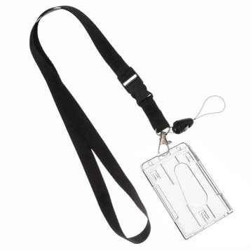Fako Bijoux - Zwart Keycord + Pashouder Hard Plastic -, Verzamelen, Verzenden, Nieuw