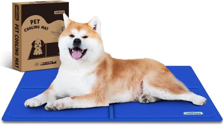 Koelmat Hond & Kat - 120x80 cm - XXL - Blauw - Nobleza, Dieren en Toebehoren, Honden-accessoires, Zo goed als nieuw, Verzenden