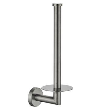 Dubbele reserve rolhouder gun metal rond, Verzenden, Nieuw