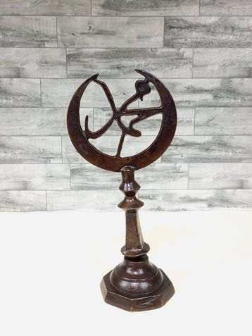 Original Antique Ottoman-Islamic Bronze Finial (Alem),