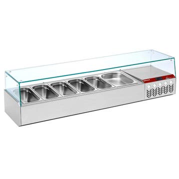 Diamond Opzetkoelvitrine | 6x 1/3 GN | 1610x384x401mm, Ophalen of Verzenden, Nieuw