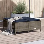 vidaXL Tuinstoelen met kussens 4 stuks grijs polyrotan, Verzenden, Nieuw, Tuinset