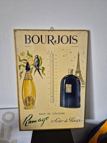 bourjois france - Reclameplaat thermometer Bourjois -