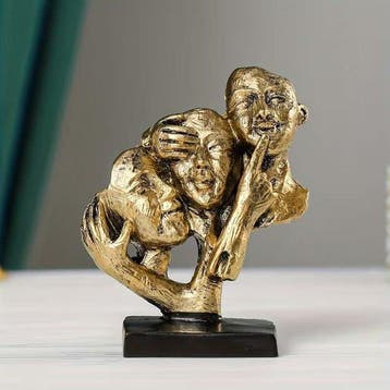 Classic Abstract Trio Sculpture - Resin Collectible