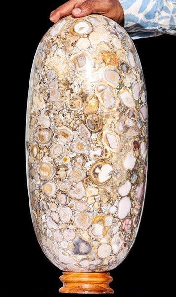 33,2 kg - Grote roze Cobra Jasper Kristallen Lingam - 46,5