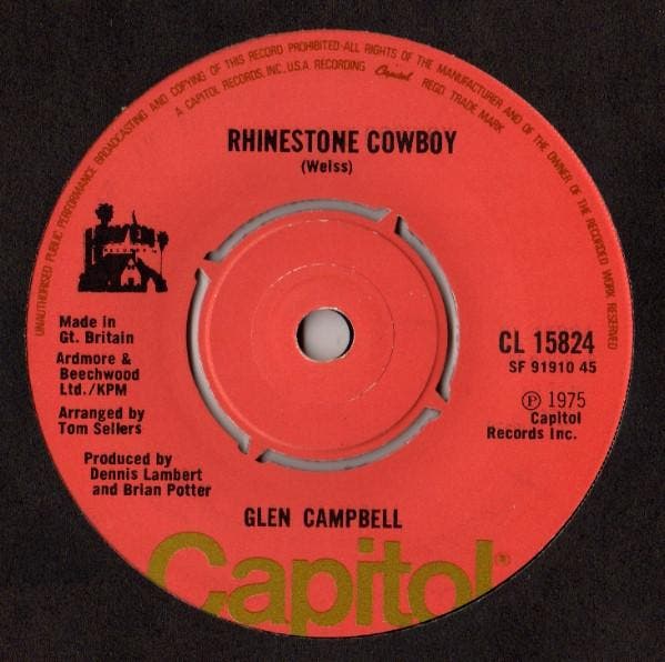 Glen Campbell - Rhinestone Cowboy, Cd's en Dvd's, Vinyl | Pop, Gebruikt, Ophalen of Verzenden