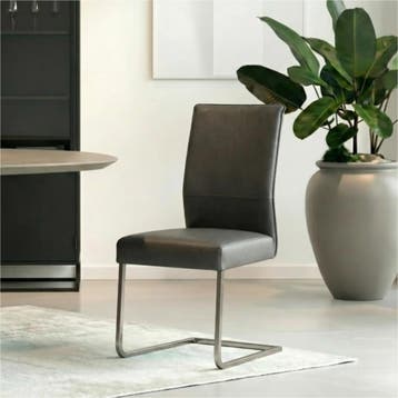 Set van 10 Leren eetkamerstoelen Remix - Toledo Antracite, Huis en Inrichting, Stoelen, Ophalen of Verzenden, Nieuw, Leer