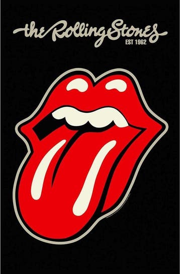 The Rolling Stones - Tongue - Textielposter off. merchandise, Verzamelen, Verzenden, Nieuw, Poster, Artwork of Schilderij