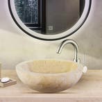 Waskom BWS Stone Rond 35x35x12 cm Gepolijst Natuursteen, Ophalen of Verzenden, Nieuw, Overige typen