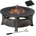 Complete Tuinhouten Vuurkorf met Deksel - Sfeervolle Vuurman, Tuin en Terras, Vuurkorven, Verzenden, Nieuw