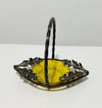 Muller Frères Lunéville - Signed Art Nouveau Amber Yellow, Antiek en Kunst