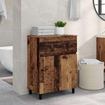 vidaXL Badkamer Waskom Oud hout 60 x 35 x 80 cm Bewerkt hout, Verzenden, Nieuw