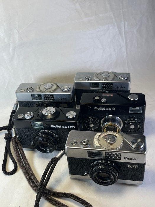 Rollei 5 x Rollei 35 collectie 35S 35LED B35 Analoge, Audio, Tv en Foto, Fotocamera's Analoog