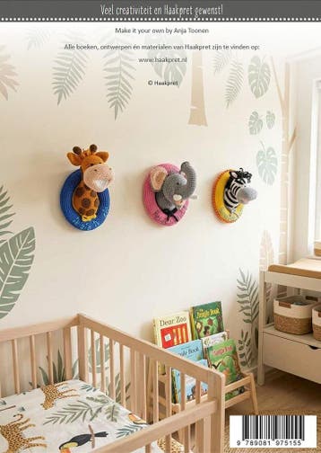 Wandborden Dieren Haken - Haakpret Anja Toonen - Digitaal, Ophalen of Verzenden, Nieuw