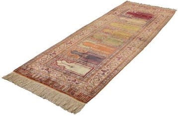 Originele Kashmir Zijde - Tapijt - 245 cm - 95 cm, Nieuw