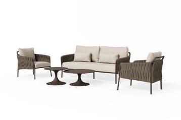Suns Fiavè loungeset - Bronze frame met Clouded rope en, Ophalen of Verzenden, Nieuw