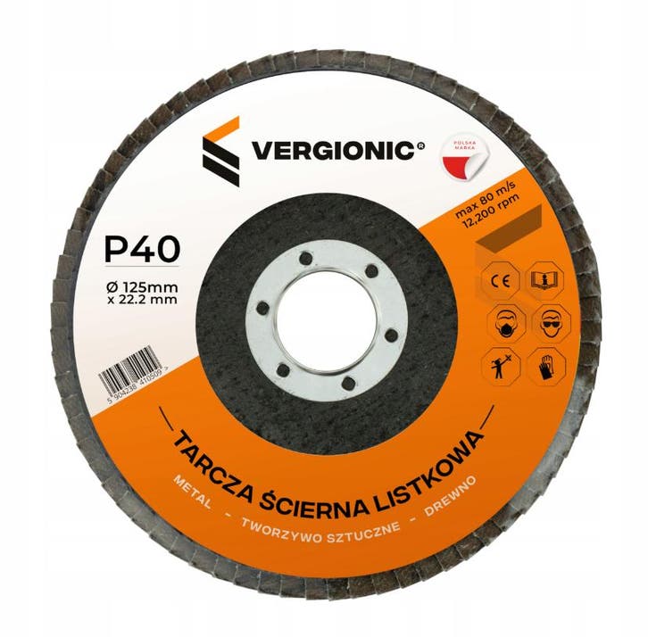 Slijpschijf - Lamellenschijf - 125mm - P40, Doe-het-zelf en Verbouw, Gereedschap | Slijpmachines, Overige typen, Nieuw, Ophalen of Verzenden