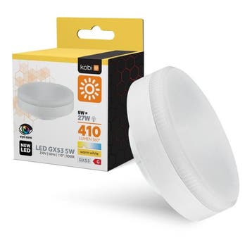 Kobi LED GX53 lamp 5W 3000K 410lm 110° | Niet-Dimbaar, Ophalen of Verzenden, Nieuw