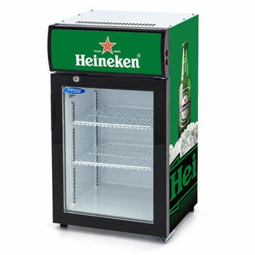 Heineken glasdeurkoelkast 50 liter, Ophalen of Verzenden