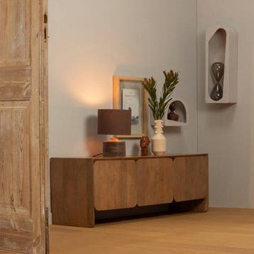 WOOOD Noam Wanddeco - Hout - Dust - 70x24x15 -  –, Verzenden, Nieuw