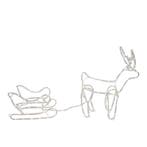 Kerst vloerlamp rendier met slee 116cm incl. LED met timer, Diversen, Kerst, Verzenden, Nieuw