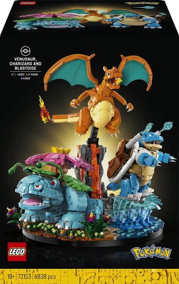 LEGO Pokémon Venusaur, Charizard en Blastoise - 72153, Verzenden, Nieuw