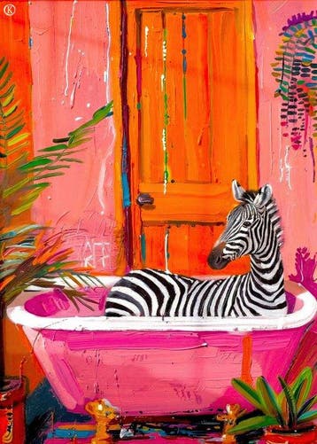 Kleury.art - [XL Canvas] The Striped Bather” by Kleury.art
