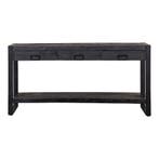 Mangohout Sidetable Britt 150 Zwart, Verzenden, Nieuw, Overige houtsoorten, Industriële meubels