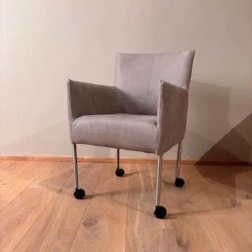 Leren eetkamerstoel Desire, Vintage Lightgrey - Outlet, Huis en Inrichting, Stoelen, Ophalen of Verzenden, Nieuw, Leer, Eén