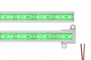 LED strip 21cm in Aluminium Profiel - outdoor IP65 - GROEN, Ophalen of Verzenden, Nieuw