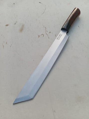 K Romain - Keukenmes - Katana-geïnspireerde handgesmede