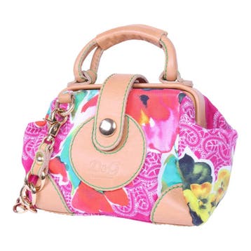 Dolce & Gabbana Doctor Tas Bloemenprint Canvas Multicolor me, Verzenden, Zo goed als nieuw