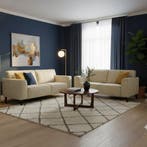Bankstel Ohio 2,5+2 zits | Beige, Huis en Inrichting, Banken | Bankstellen, Ophalen of Verzenden, Nieuw