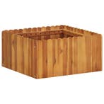 vidaXL Plantenbak verhoogd 50x50x25 cm massief acaciahout, Minder dan 30 cm, Verzenden, Minder dan 60 cm, Nieuw