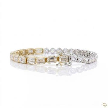 Armband Wit & Geel - 13.49ct. tw. Diamant (Lab-grown), Nieuw