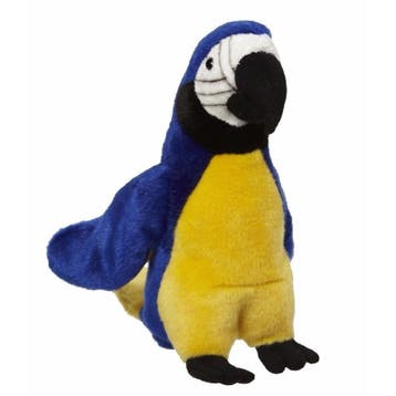 Pluche papegaai blauw 21 cm - Knuffel papegaaien, Ophalen of Verzenden, Nieuw